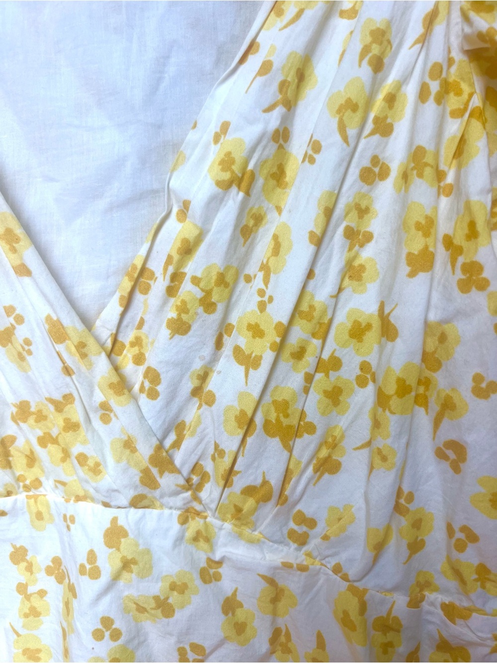 Free People Yellow Floral Mini Dress Size L - Picture 2 of 8